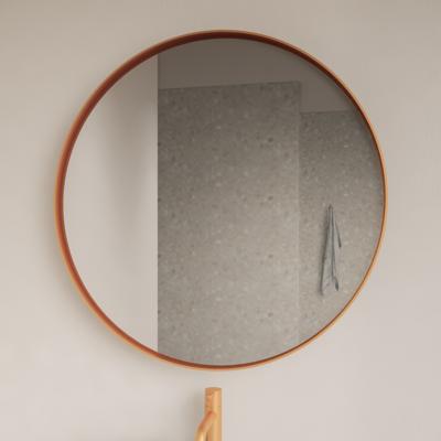 Spiegel Gliss Design Asteri Zonder LED Verlichting 40 cm Met Rand Rosé Koper