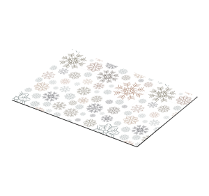 Placemat kerst Sneeuwvlokken patroon
