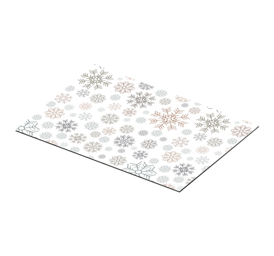 Placemat kerst Sneeuwvlokken patroon