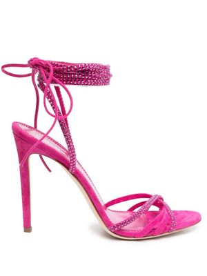 Paris Texas sandales Holly Nicole 105 mm à lacets - Rose