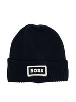 BOSS Kidswear bonnet à logo imprimé - Bleu