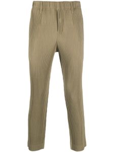 Homme Plissé Issey Miyake pantalon droit à design plissé - Vert