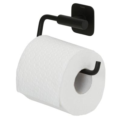 Tiger Colar Toiletrolhouder - zonder klep - zelfklevend - zwart 1314030746
