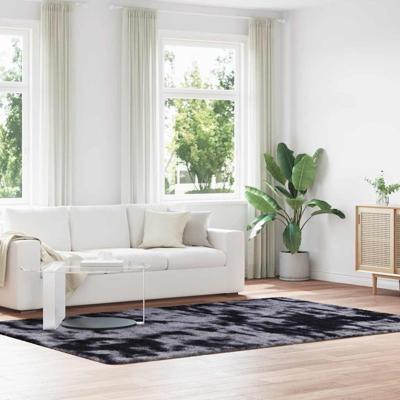 Hoogpolig vloerkleed NAVARRA 200x290 cm polyester donkergrijs
