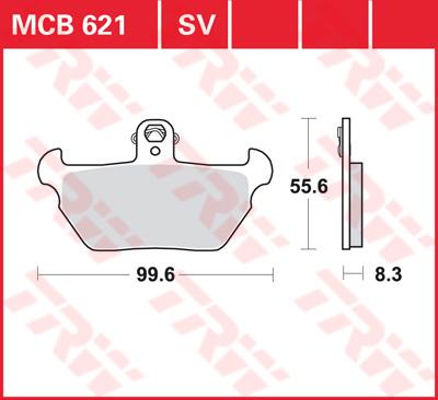 TRW Remblokken, en remschoenen voor de moto, MCB621SV Sinter street
