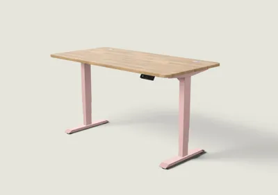 Desktronic HomePro bureau Zachtroze / Massief Eiken / 160x80 cm