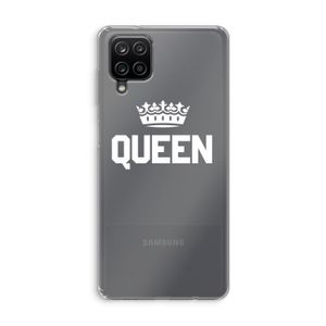 Queen zwart: Samsung Galaxy A12 Transparant Hoesje