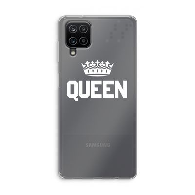 Queen zwart: Samsung Galaxy A12 Transparant Hoesje