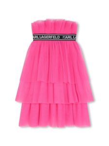 Karl Lagerfeld Kids jupe à superpositions en tulle - Rose