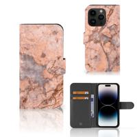 iPhone 15 Pro | Bookcase | Marmer Oranje