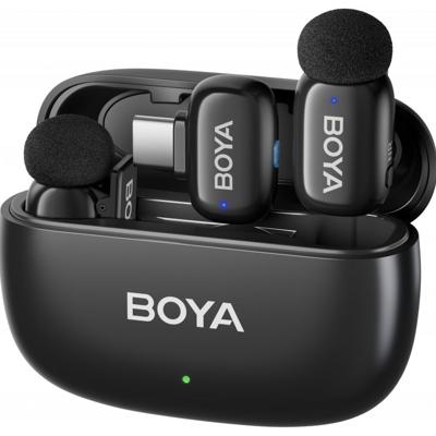 Boya MINI-14 - 2.4 GHz Ultra-Mini Draadloze Microfoon 2TX-1RX voor USB-C