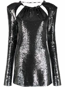 The Attico robe brodée de sequins - Gris