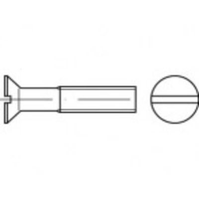 TOOLCRAFT TO-5361630 Verzonken schroeven M12 40 mm Sleuf RVS A4 25 stuk(s)