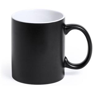 Koffiemok en Drinkbeker Allegra - zwart/wit - 350 ml - Keramiek - Mokken