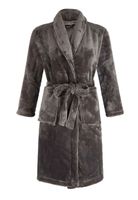 Grijze kinderbadjas fleece-XXL (14-16 jaar)