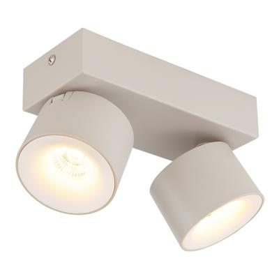Globo 2-lichts plafondspotRae zand bruin - 56961-2S