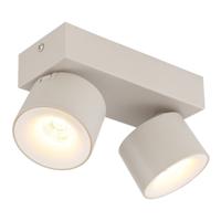 Globo 2-lichts plafondspotRae zand bruin - 56961-2S