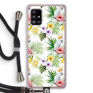 Gele kuif: Samsung Galaxy A51 5G Transparant Hoesje met koord