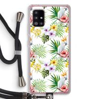 Gele kuif: Samsung Galaxy A51 5G Transparant Hoesje met koord