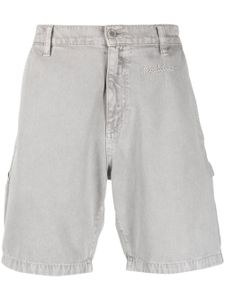 Moschino short chino à logo brodé - Gris