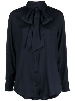 PAULA chemise à détail de foulard - Bleu