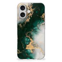 TPU Siliconen Hoesje voor iPhone 16 plus Marmer Groen