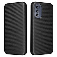 Motorola Moto G62 5G Flip Cover - Koolstofvezel - Zwart