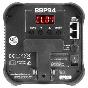 BeamZ BBP94 Uplight Par Disco-spotlight Zwart Geschikt voor gebruik binnen