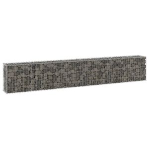 VidaXL Schanskorfmuur met deksels 300x30x50 cm gegalvaniseerd staal