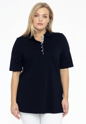 Yoek Polo-shirt flare | Blauw | Maat 58/60