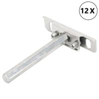 VidaXL Zwevende plankdragers 12st onzichtbaar ø12x100 mm koolstofstaal