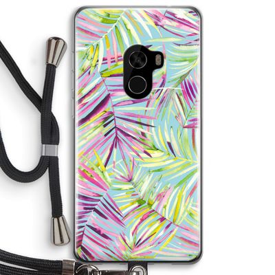 Tropical Palms Blue: Xiaomi Mi Mix 2 Transparant Hoesje met koord