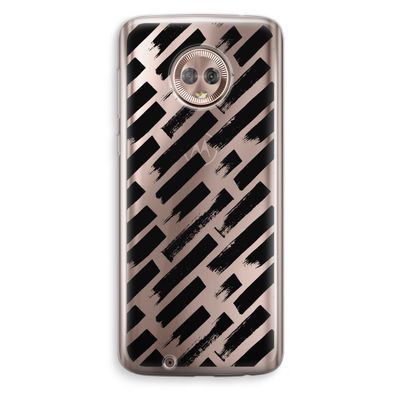 Zwarte vegen: Motorola Moto G6 Transparant Hoesje