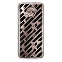 Zwarte vegen: Motorola Moto G6 Transparant Hoesje