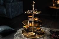 Design taartplateau ABSTRACT 48cm goud met drie niveaus - 41603