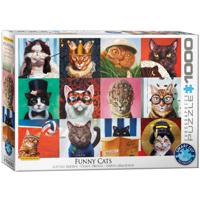 Eurographics puzzel Funny Cats - Lucia Heffernan - 1000 stukjes - thumbnail