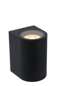 Lucide ZARO - Wandspot / Wandlamp Binnen/Buiten - 1xGU10 - IP44 - Zwart