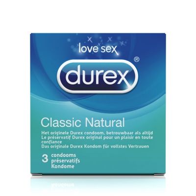 Durex - Classic Natural Condooms 3 St.