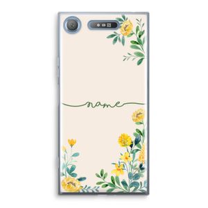 Gele bloemen: Sony Xperia XZ1 Transparant Hoesje