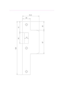 Nemef sluitplaat VP649/47 rvs reh DIN ls (holl rs)