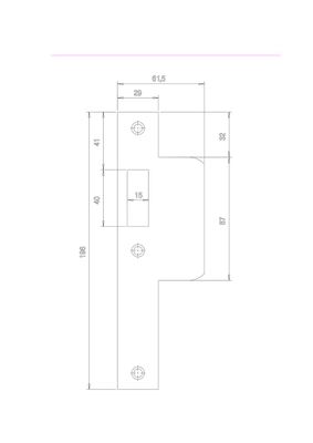 Nemef sluitplaat VP649/47 rvs reh DIN ls (holl rs)