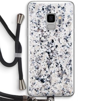 Gespikkelde marmer: Samsung Galaxy S9 Transparant Hoesje met koord