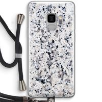 Gespikkelde marmer: Samsung Galaxy S9 Transparant Hoesje met koord