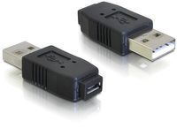 DeLOCK Adapter USB micro-A+B female to USB2.0-A male USB 2.0 A Zwart - thumbnail