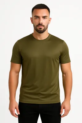 Richesse Shiny Essential T-Shirt Heren Donkergroen - Maat M - Kleur: Donkergroen | Soccerfanshop