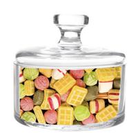 Bonbonniere / snoeppot met deksel - 600 ml - glas - 13 x 12 cm