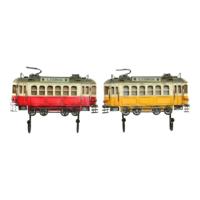 Wandkapstok DKD Home Decor Lisboa Metaal Trein Vintage 31 x 23 x 5 cm (2 Stuks)