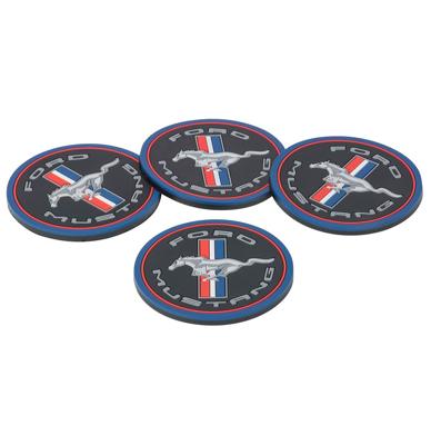 Ford Mustang 4 delige Rubber Onderzetters Set