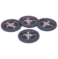 Ford Mustang 4 delige Rubber Onderzetters Set