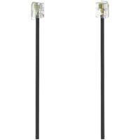 Hama Modulaire kabel, stekker 6p4c - stekker 6p4c, 3 m Kabel Zwart